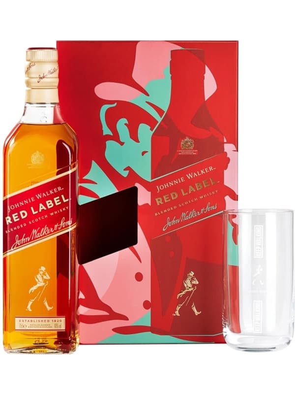 Віскі Ред Лейбл / Red Label, Johnnie Walker, 40%, 0.7л, в подарунковій коробці + склянка