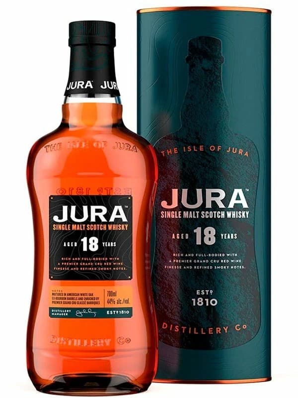 Віскі Джура 18 років / Jura 18 years, 44%, 0.7л в тубусі