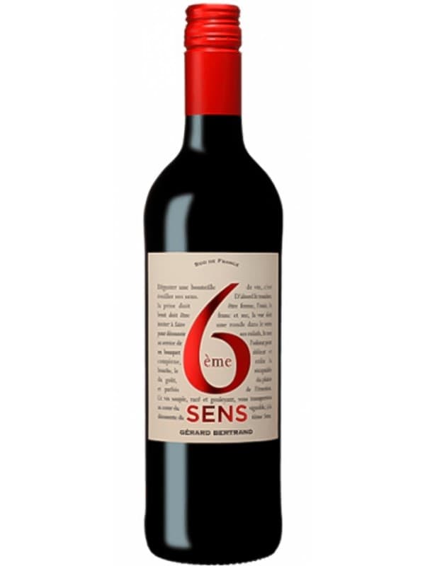 Вино Шосте Відчуття, Руж / 6eme Sens, Rouge, Gerard Bertrand, червоне сухе 0.75л