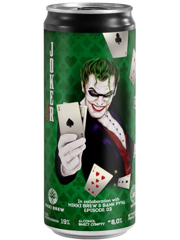 Пиво Джокер, Міккі Брю / Joker, Mikki Brew, Volynski Browar, з/б, 8%, 0.33л