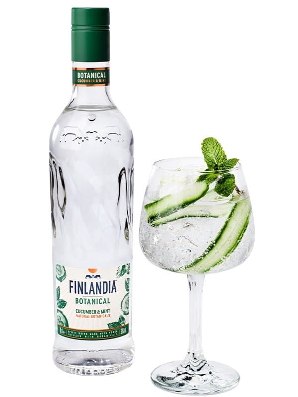 Горілка Фінляндія, Ботанікал, Огірок та М'ята / Finlandia, Botanical, Cucumber & Mint, 30%, 0.7л