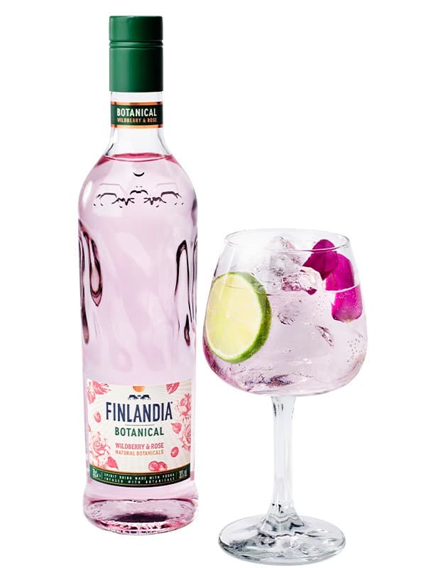 Горілка Фінляндія, Ботанікал, Лісова ягода та Троянда / Finlandia, Botanical, Wildberry & Rose, 30%, 0.7л