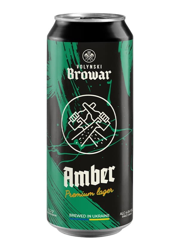 Пиво Амбер, Волинський Бровар / Amber, Volynski Browar, з/б, 4.4%, 0.5л