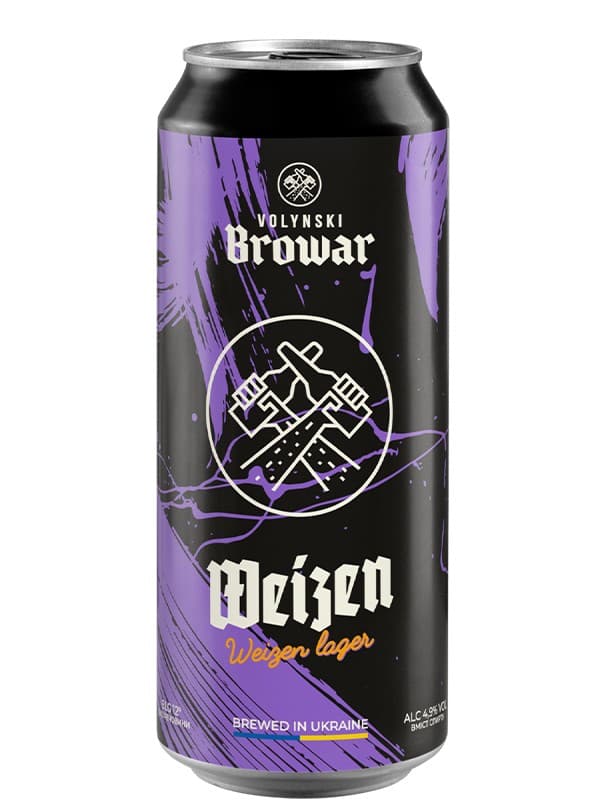 Пиво Вайцен, Волинський Бровар / Weizen, Volynski Browar, з/б, 4.9%, 0.5л