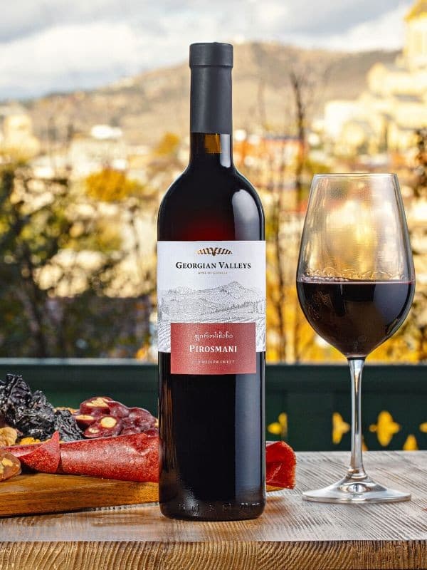 Вино "Піросмані", Медіум Світ Ред / "Pirosmani", Medium Sweet Red, Georgian Valleys, червоне напівсолодке 0.75л