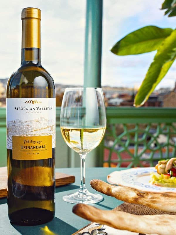 Вино "Цинандалі", Вайт Драй / "Tsinandali", White Dry, Georgian Valleys, біле сухе 0.75л