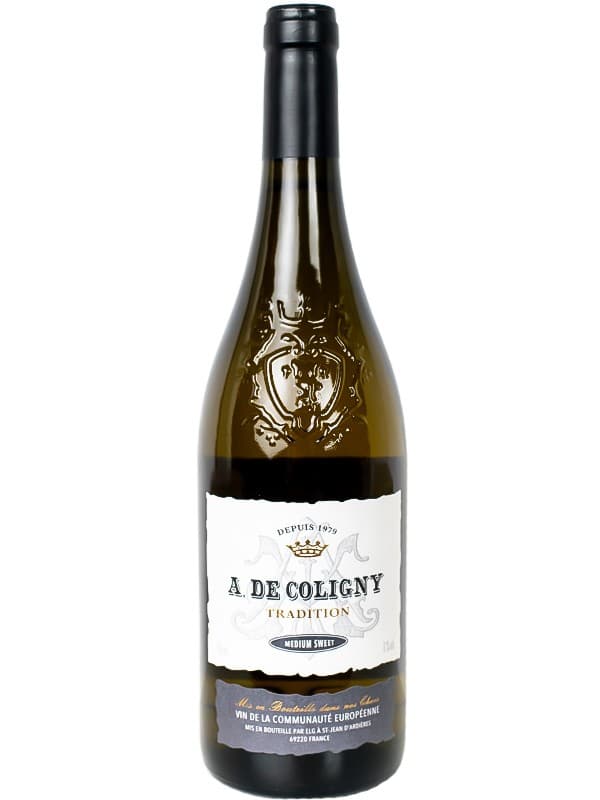 Вино "А де Коліньї" Вайт Медіум Світ / "A. De Coligny" White Medium Sweet, біле напівсолодке 0.75л