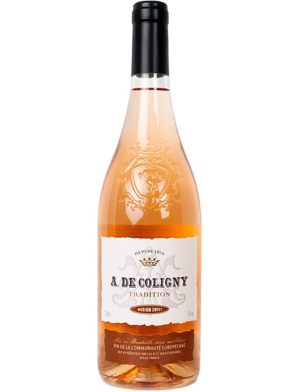 Вино "А де Коліньї" Розе Медіум Світ / "A. De Coligny" Rose Medium Sweet, рожеве напівсолодке 0.75л