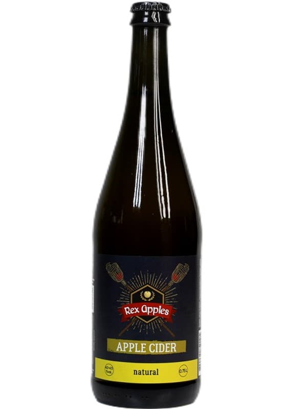 Сидр ігристий Яблучний, Натурал / Apple Natural Sparkling Cider, Rex Apples, брют 4-4.5% 0.75л