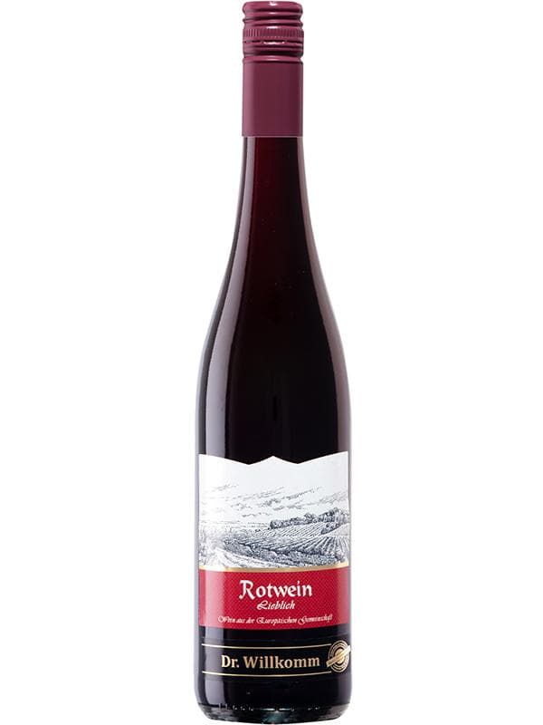Вино Ротвайн, Лібріх / Rotwein, Lieblich, Dr. Willkomm, червоне напівсолодке 0.75л