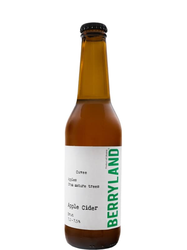 Сидр ігристий Кюве / Cuvee, Berryland, брют 7-7.5% 0.33л