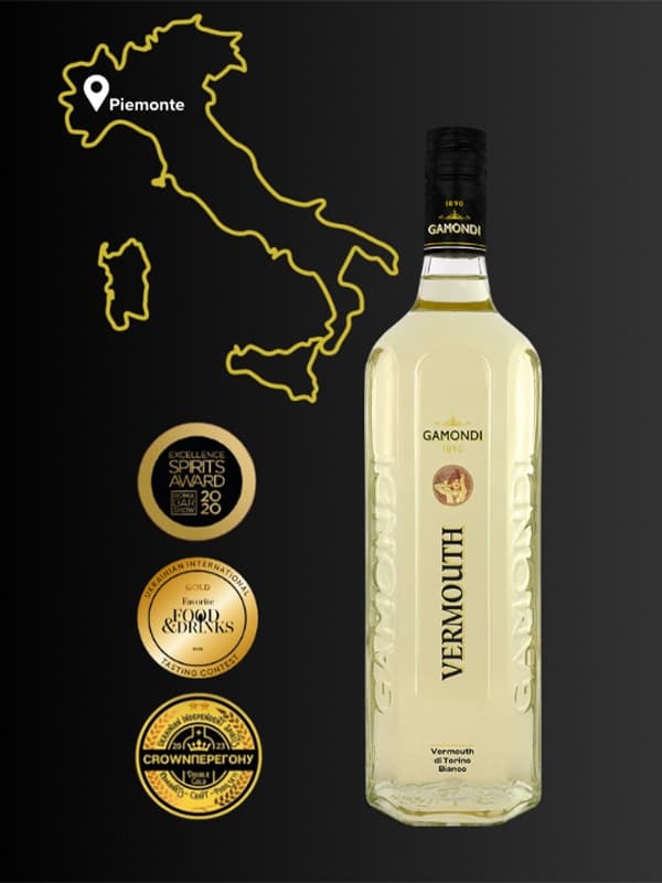 Вермут Б'янко ді Торіно / Bianco di Torino, Gamondi, біле солодке, 16% 1л