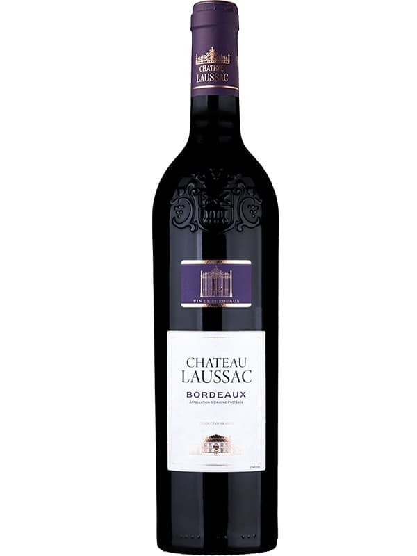 Вино Шато Лоссак, Бордо / Chateau Laussac, Bordeaux, червоне сухе 0.75л