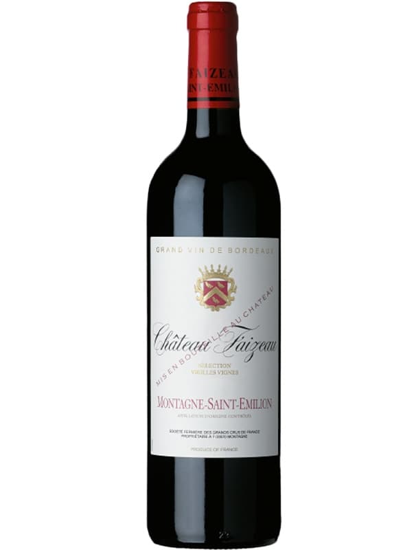 Вино Шато Фезу, Монтань-Сент-Емільйон / Chateau Faizeau, Montagne-Saint-Emilion, червоне сухе 0.75л