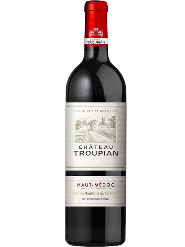 Вино Шато Трупьян, О-Медок / Chateau Troupian, Haut-Medoc, червоне сухе 0.75л