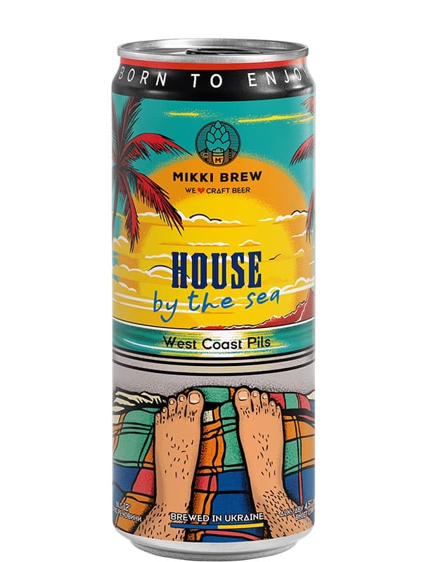 Пиво Хаус бай зе Сі, Міккі Брю / House by the Sea, Mikki Brew, Volynski Browar, з/б, 4.5%, 0.33л