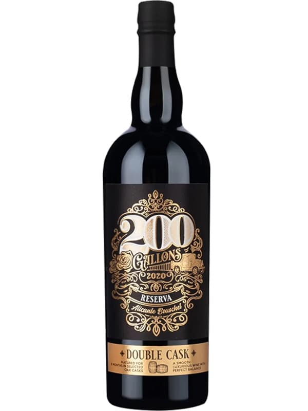 Вино "200 Галонс" Дабл Каск Резерва, Аліканте Буше / "200 Gallons" Double Cask Reserva, Alicante Bouschet, червоне напівсухе 0.75л
