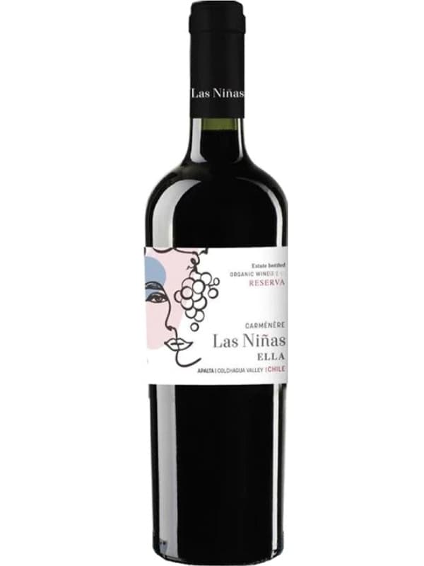 Вино Лас Ніньяс, Елла, Резерва Карменер / Las Ninas, Ella, Reserva Carmenere, червоне сухе 0.75л