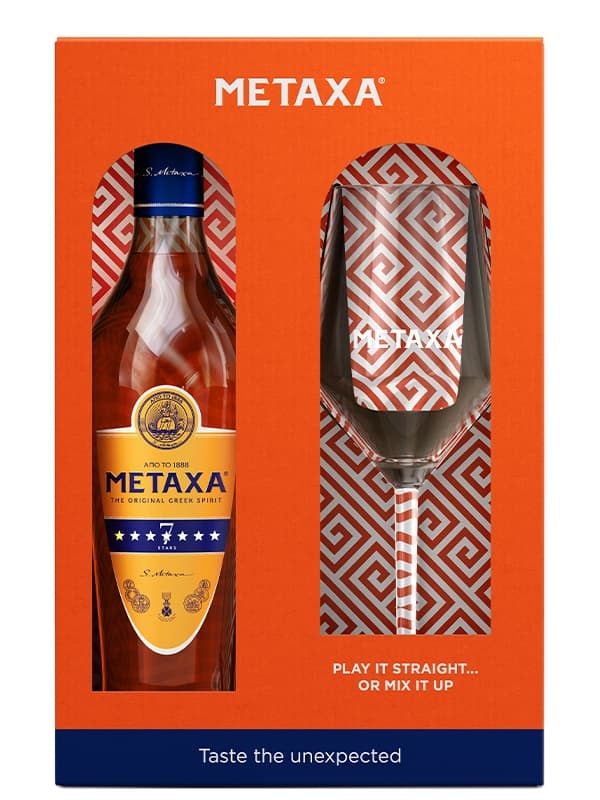 Бренді Метакса / Metaxa, 7 років, 40%, 0.7л, в подарунковій коробці + келих