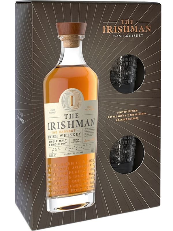 Віскі Айрішмен, Харвест / The Irishman, Harvest, 40%, 0.7л, в подарунковій коробці + 2 склянки