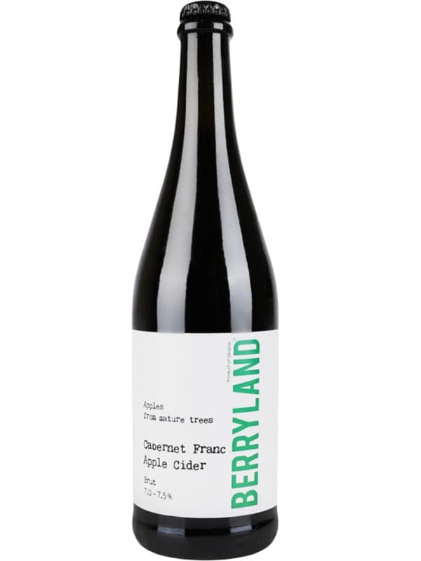 Сидр ігристий Яблучний з виноградом Каберне Фран / Cabernet Franc Apple Cider, Berryland, брют 7-7.5% 0.75л