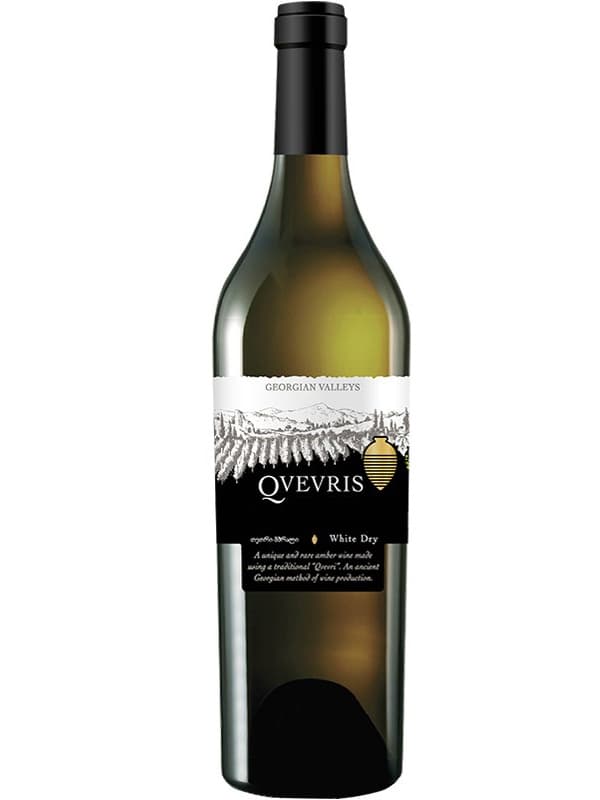 Вино "Квері Мцване", Драй Амбер / "Qvevris Mtsvane", Dry Amber, Georgian Valleys, бурштинове сухе 0.75