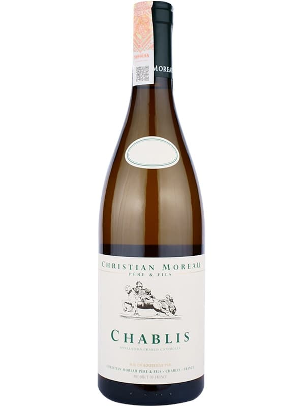 Вино Шаблі, Домен Крістіан Моро / Chablis, Domaine Christian Moreau, біле сухе 0.75л