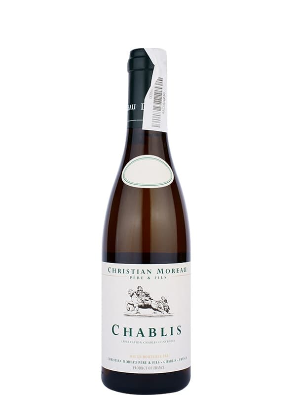Вино Шаблі, Домен Крістіан Моро / Chablis, Domaine Christian Moreau, біле сухе 0.375л