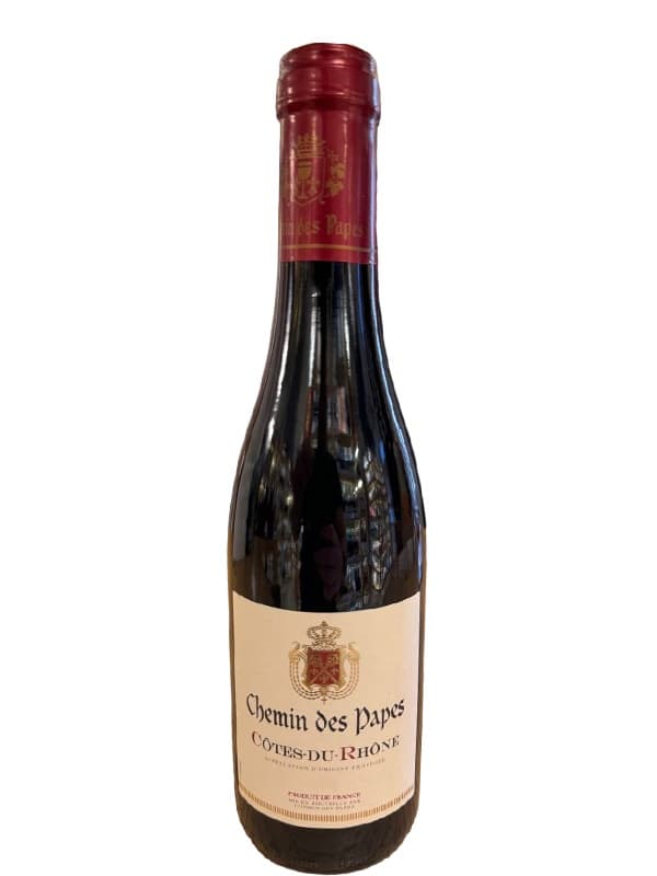 Вино Шеман де Папес, Кот дю Рон / Chemin des Papes, Cotes du Rhone, червоне сухе 0.375л