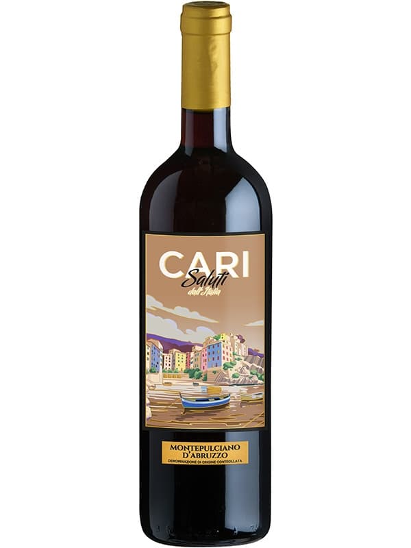 Вино Карі Салуті, Монтепульчано д'Абруццо / Cari Saluti, Montepulciano d'Abruzzo, червоне сухе 0.75л
