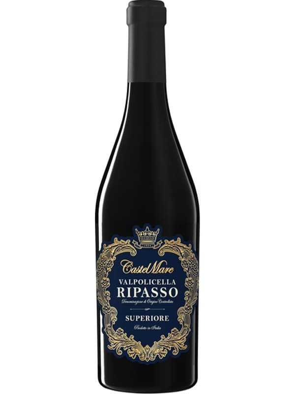 Вино Кастельмаре, Вальполічелла Ріпассо Суперіоре / CastelMare, Valpolicella Ripasso Superiore, Mare Magnum, червоне сухе, 0.75л