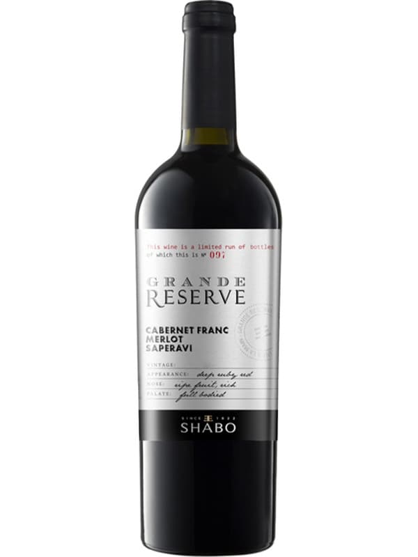 Вино Каберне Фран-Мерло-Сапераві, Гран Резерв / Cabernet Franc-Merlot-Saperavi, Grande Reserve, Shabo, червоне сухе 0.75л