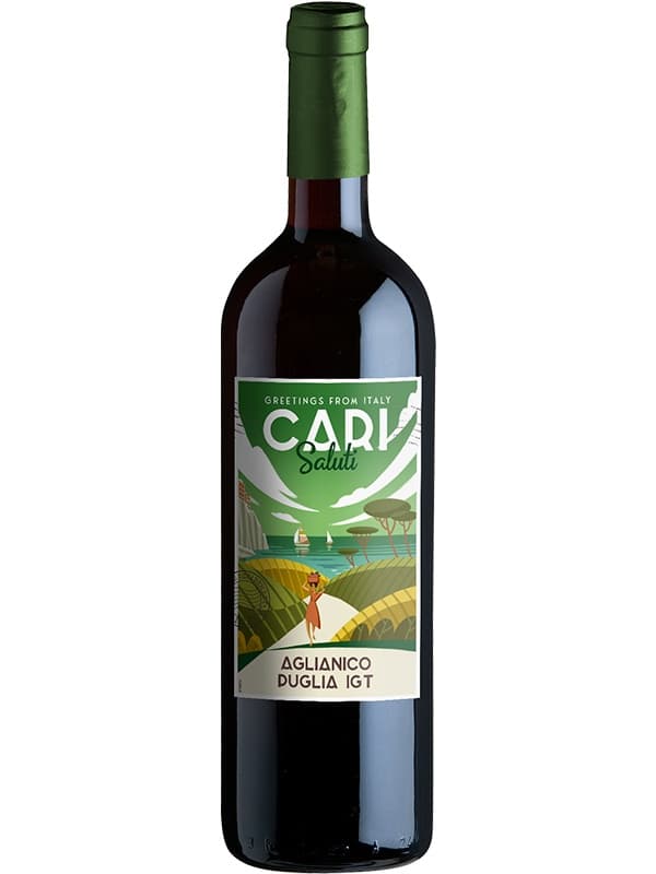 Вино Карі Салуті, Альяніко Пулья / Cari Saluti, Aglianico Puglia, червоне сухе 0.75л