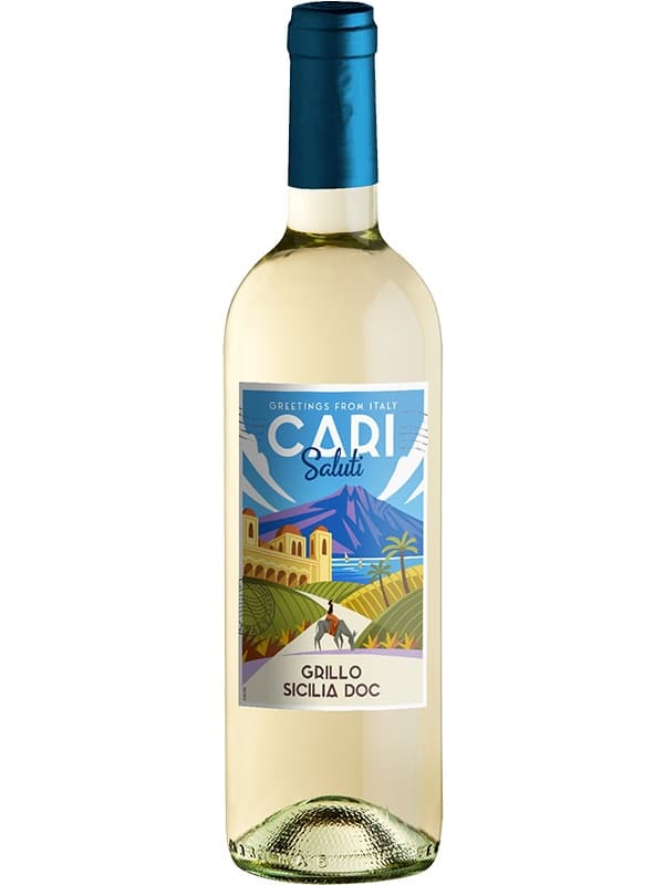 Вино Карі Салуті, Грілло / Cari Saluti, Grillo, біле сухе 0.75л