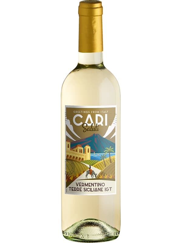 Вино Карі Салуті, Верментіно / Cari Saluti, Vermentino, біле сухе 0.75л