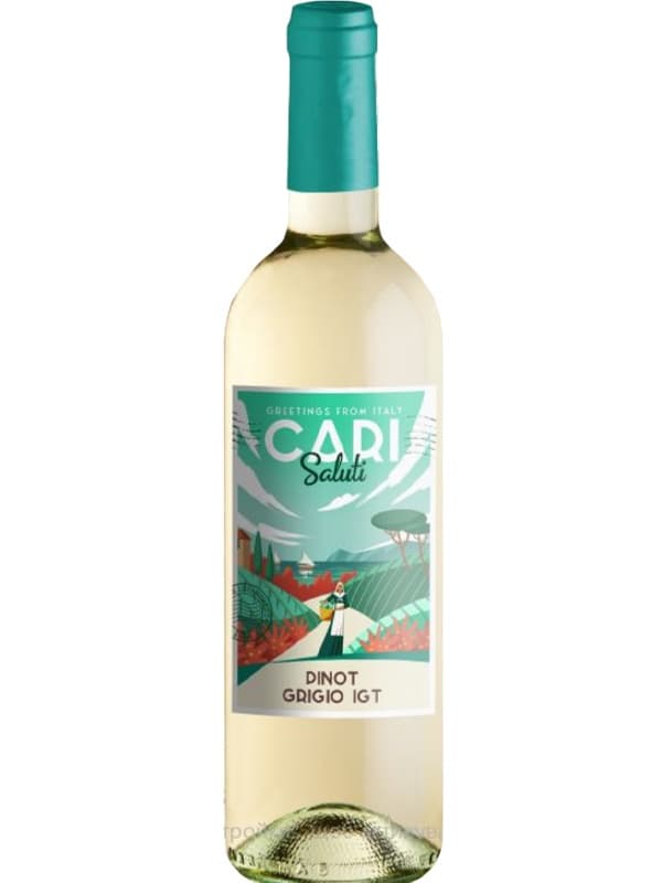 Вино Карі Салуті, Піно Гріджио Лаціо / Cari Saluti, Pinot Grigio Lazio, біле сухе 0.75л
