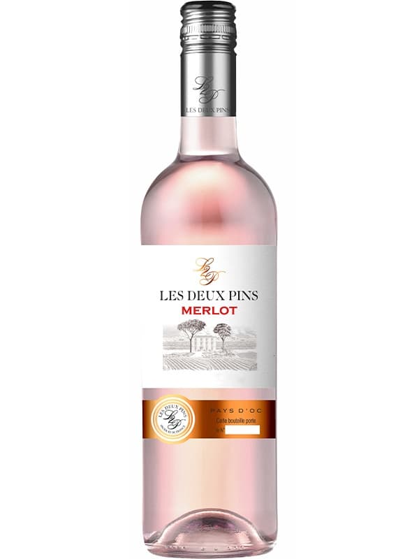 Вино Ле Ду Па, Мерло Розе / Les Deux Pins, Merlot Rose, рожеве сухе 0.75л