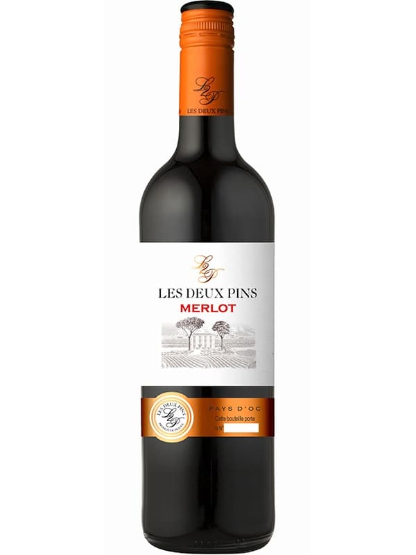 Вино Ле Ду Па, Мерло / Les Deux Pins, Merlot, червоне сухе 0.75л