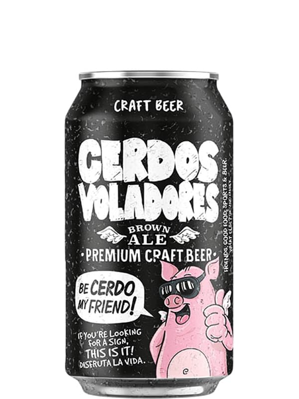 Пиво Сердос Воладорес, Браун Ель / Cerdos Voladores, Brown Ale, Barcelona Beer, з/б, 4.5%, 0.33л