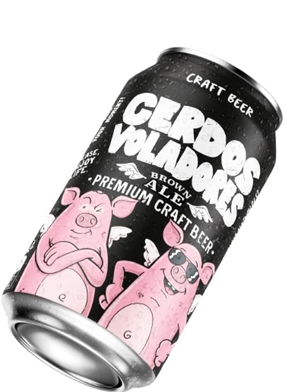 Пиво Сердос Воладорес, Браун Ель / Cerdos Voladores, Brown Ale, Barcelona Beer, з/б, 4.5%, 0.33л
