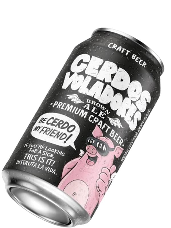Пиво Сердос Воладорес, Браун Ель / Cerdos Voladores, Brown Ale, Barcelona Beer, з/б, 4.5%, 0.33л