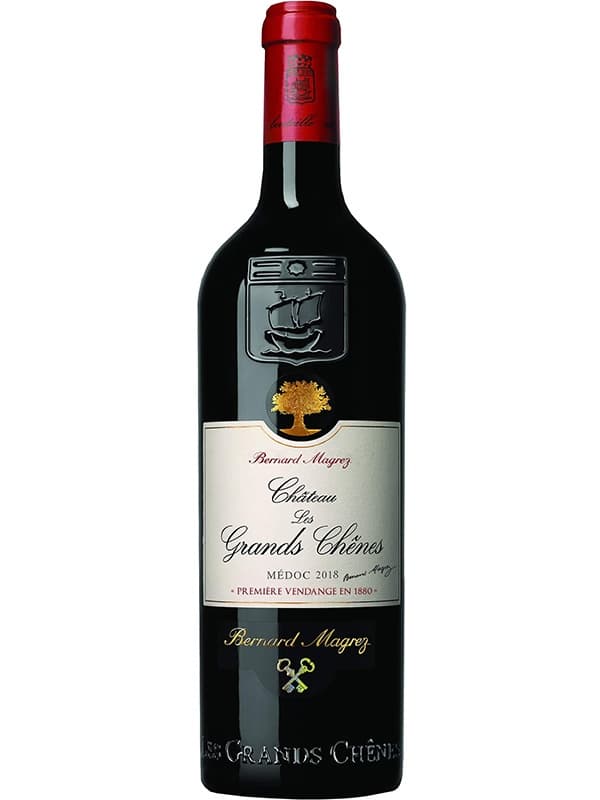 Вино Шато Ле Гран Шен, Медок / Chateau Les Grands Chenes, Medoc, Bernard Magrez, 2018 рік, червоне сухе 0.75л