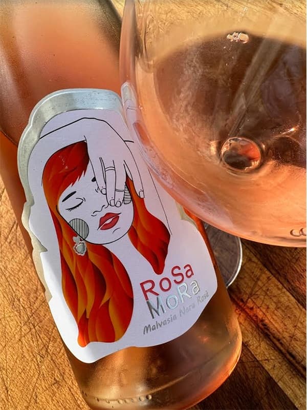 Вино Роза Мора, Мальвазія Нера Розе / Rosa Mora, Malvasia Nera Rose, Cantine Paololeo, рожеве сухе 0.75л