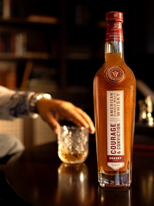 Віскі Каредж & Конвікшн, Шеррі Каск / Courage & Conviction, Sherry Cask, Virginia Distillery Company, 46%, 0.7л