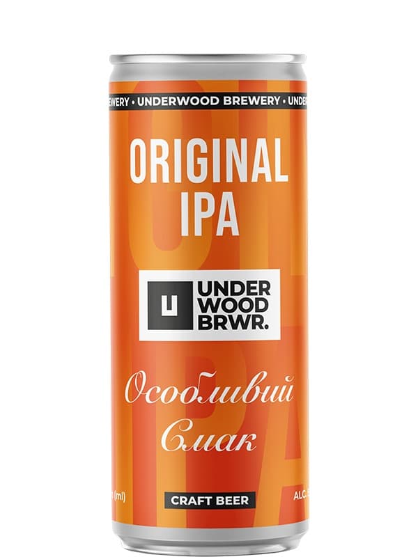 Пиво Underwood Brewery Світле Original IPA 5% 0.33 л з/б