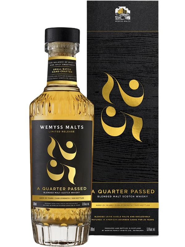 Віскі Е Квотер Пасд, Бленд Молт / A Quarter Passed, Blended Malt, Wemyss Malts, 25 років, 53.6%, 0.7л