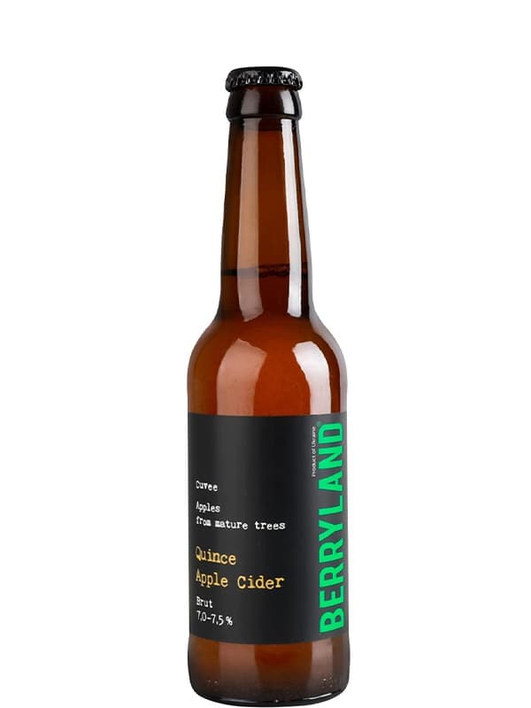Сидр ігристий Яблучний з айвою / Quince Apple Cider, Berryland, брют 7-7.5% 0.33л