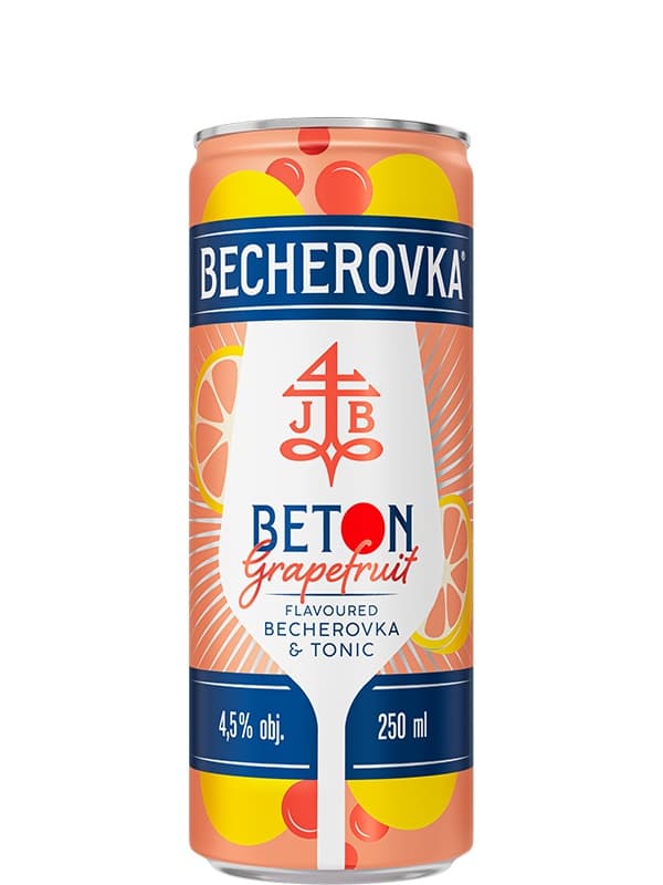Напій слабоалкогольний Бетон, Грейпфрут / Beton, Grapefruit, Becherovka, з/б, 4.5%, 0.25л