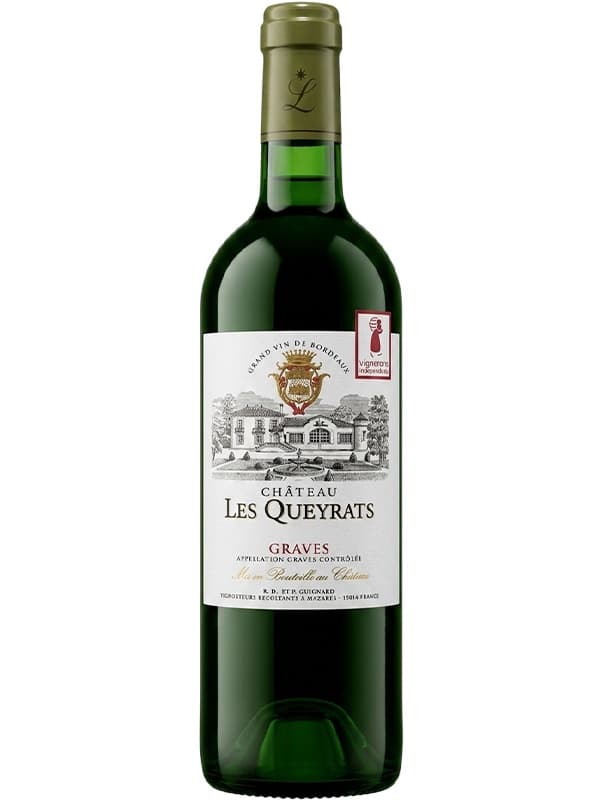 Вино Шато Ле Кейра, Шармій Грав Блан / Chateau Les Queyrats, Charmille Graves Blanc, біле сухе 0.75л