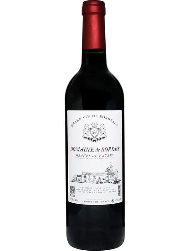 Вино Домен де Борд, Грав де Вер / Domaine de Bordes, Graves de Vayres, червоне сухе 0.75л